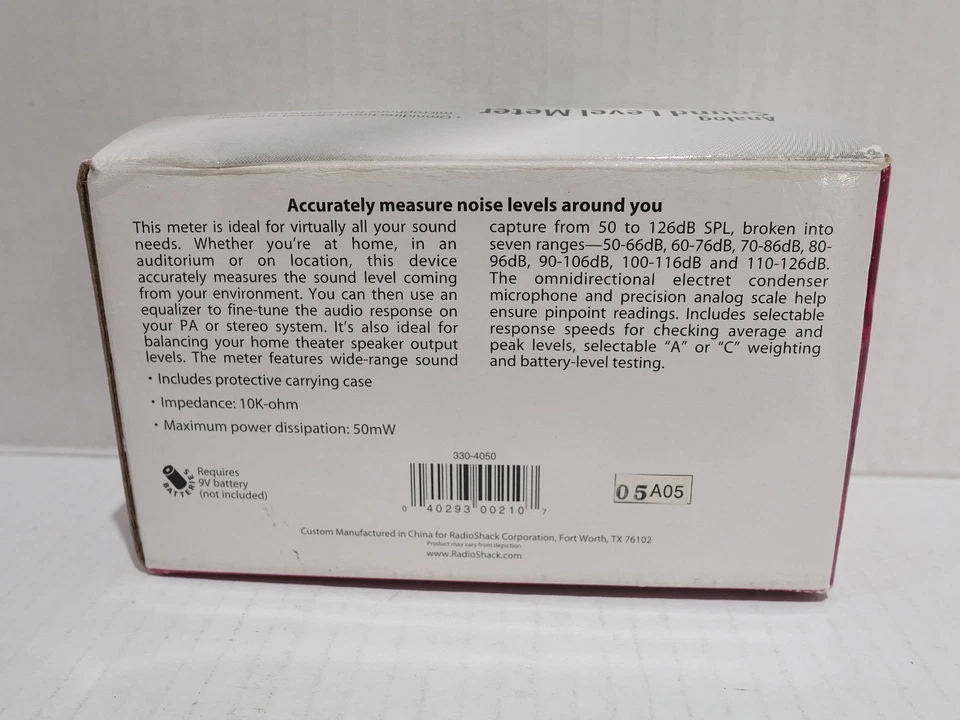 Medidor de nivel de sonido Radio Shack 33-4050 funciona bien Foto 4 de 4