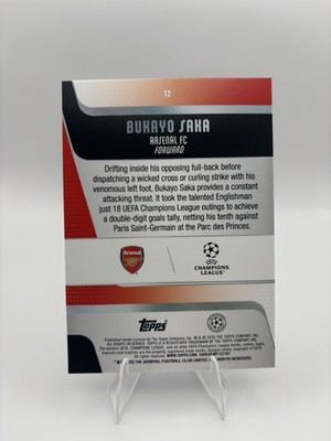 Bukayo Saka 2025-26 Topps UEFA UCC Flagship Black & White /75