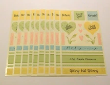 Mrs. Grossman's Stickers Lot of 10 Sheets ~Vellum Springtime~ 2002 Scrapbooking
