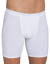 Sloggi Mens Basic Long Boxer Short - White