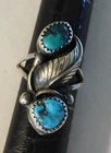 Navajo Native American Turquoise Sterling Silver Vintage Ring Size 6.5