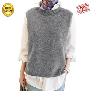 sleeveless wool sweater