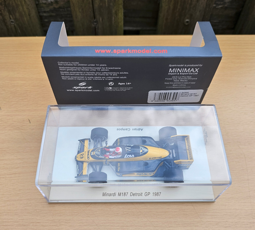 Minardi M187 #23 Detroit GP A. Campos 1987 1:43 Spark - Foto 2 di 4