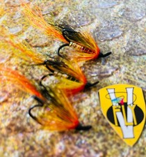 3 V Fly Signature Gold Cascade ED Treble Salmon Flies sizes 8 to 12