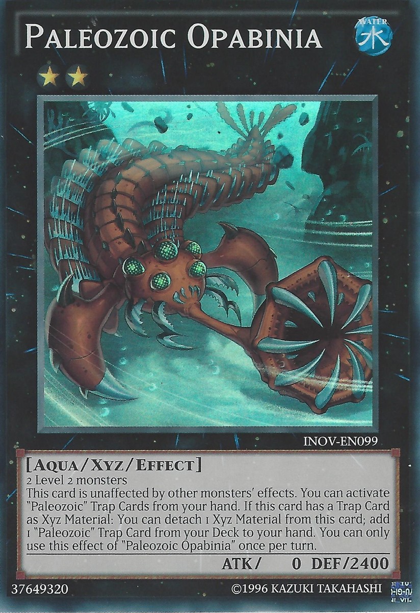 paleozoic yugioh cards YU-GI-OH SUPER RARE CARD: PALEOZOIC OPABINIA - INOV-EN099