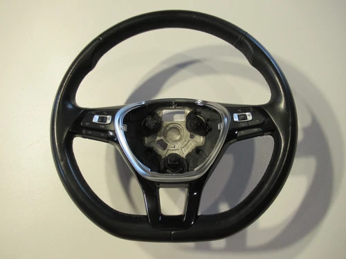 VW Caddy III Facelift 2K5 3 Spoke Leather Steering Wheel Multifunction Genuine