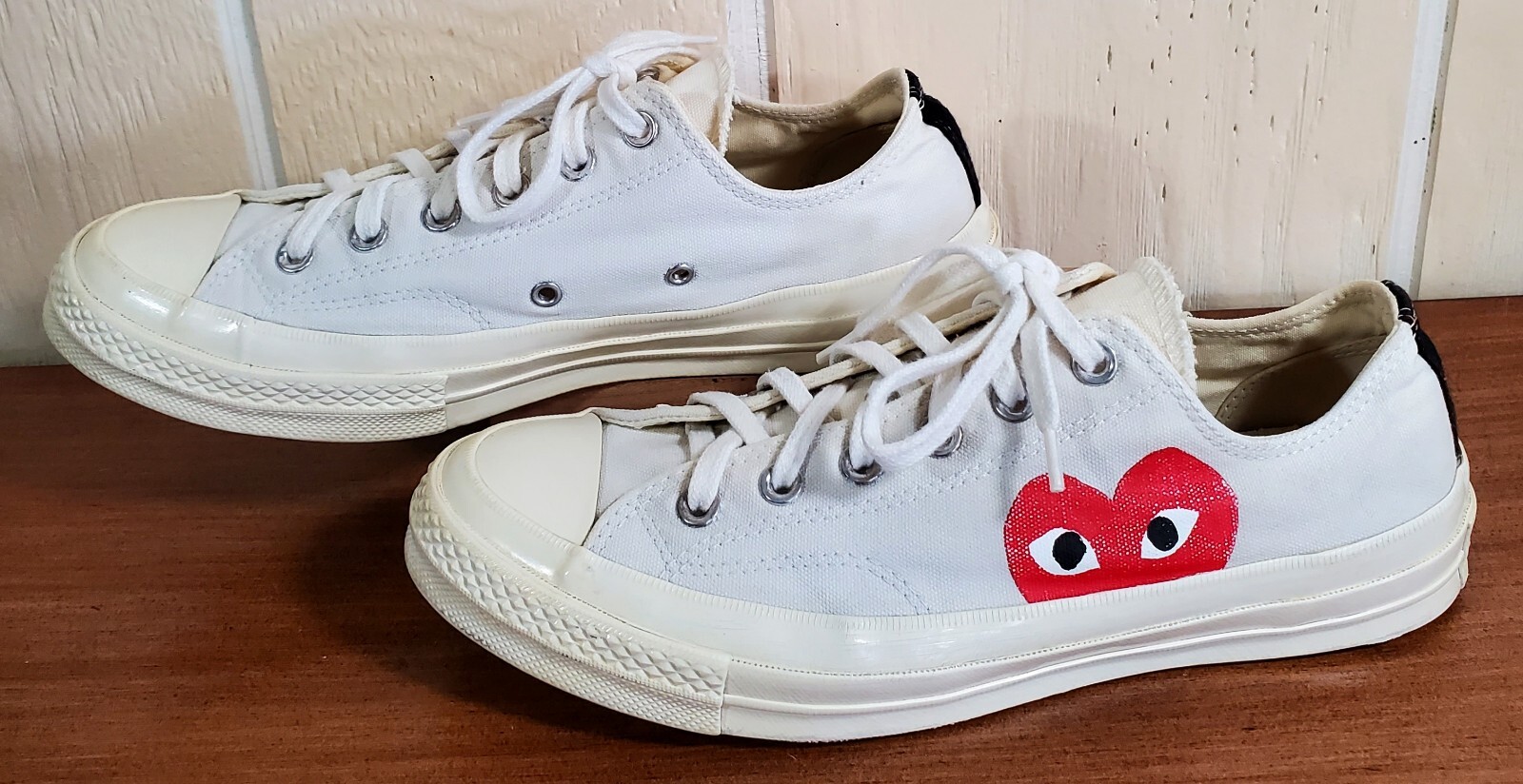 Converse Comme Des Garsons Play Chuck Taylor Hearts Unisex Shoe Sz M/8 W/10