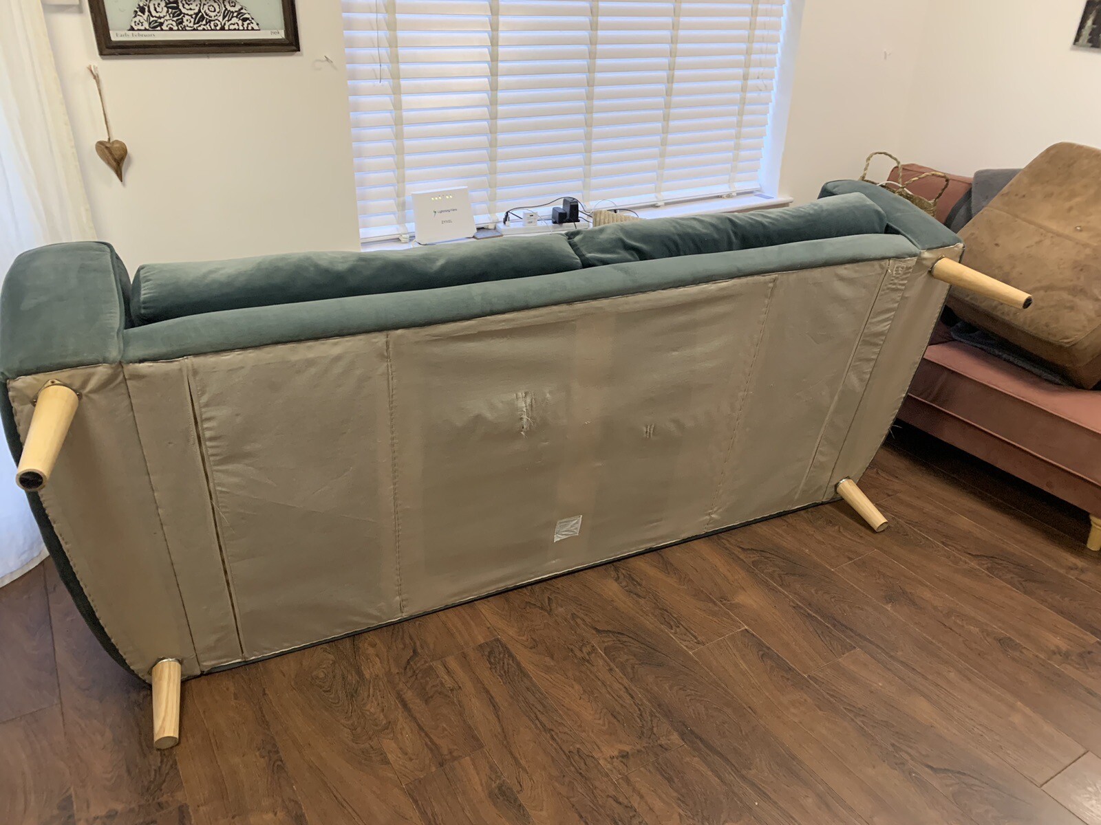 Loaf Strudel Large Sofa Sopping Seagrass Teal Velvet 34 Seater Duck