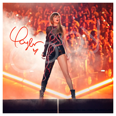 Taylor Swift signed Autogramm 7x5 Pre Print Epochen Tour