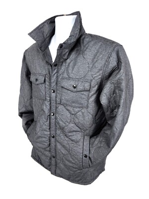 Goodfellow & Co Men's Gray Quilted Soft Lightweight Jacket w Snap Button Closure