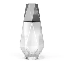 Fifth Avenue Crystal Geometric Glass Water Carafe & Tumbler Lid 2-Piece - Silver