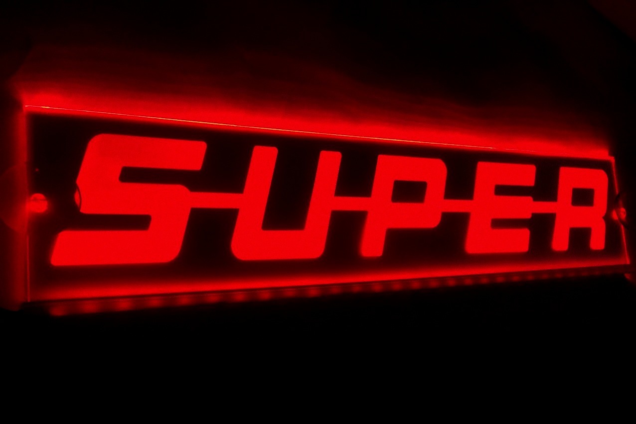 RED 24V LED Interior Cabin SUPER Plate Laser illuminate Sign 500mm for Scania