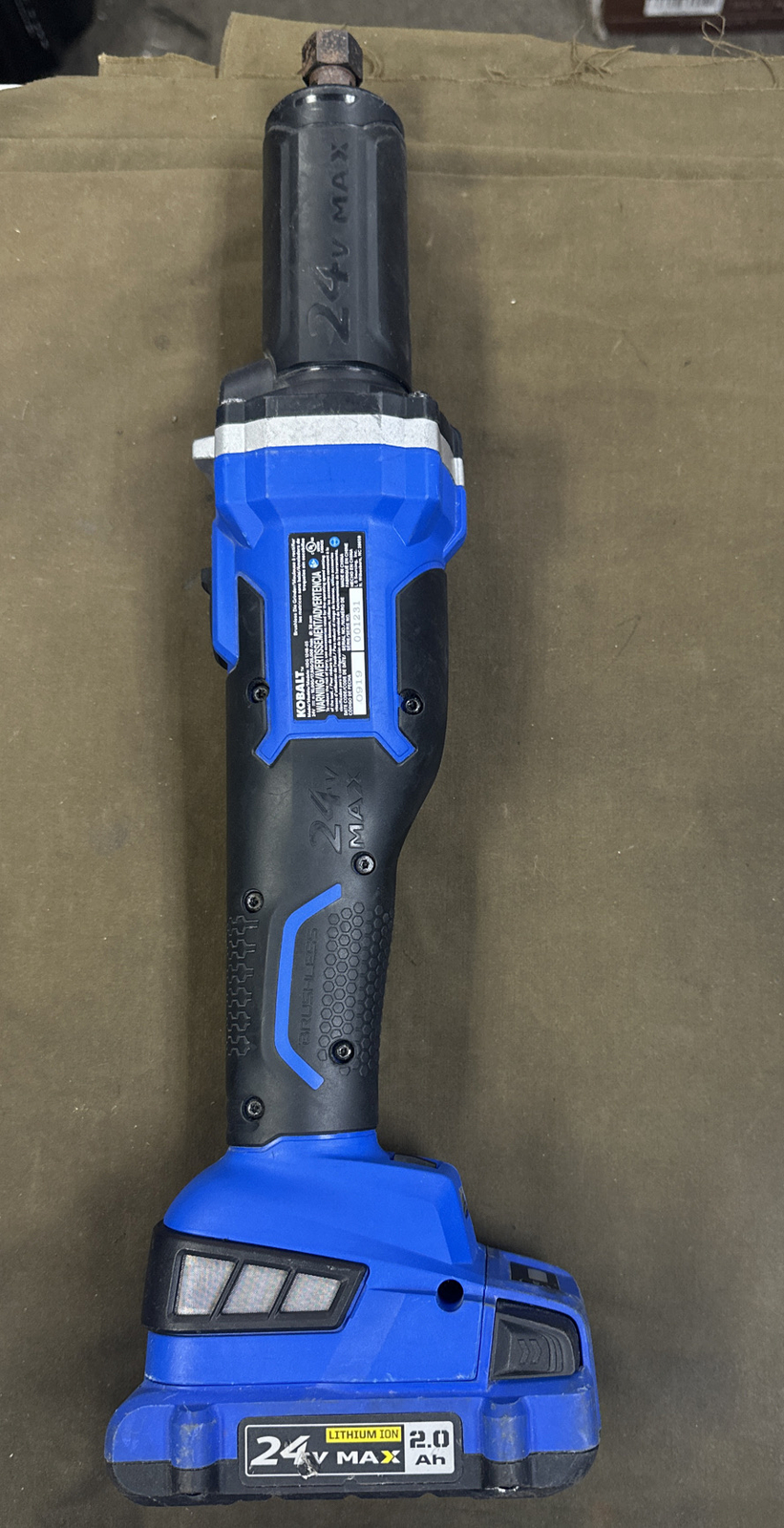 Kobalt (KDG 124B03) 24V Max Cordless Die Grinder & KN 22403 (2Ah