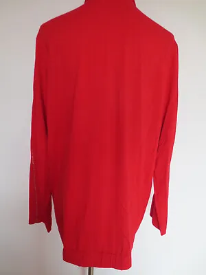 comprare RABE Giacca Felpa 46 Camicia Jersey Rosso Come NUOVO/H