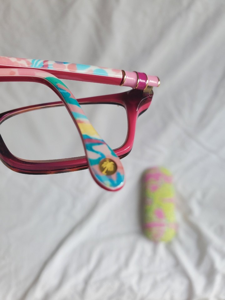 LILLY PULITZER Girl's Chasteen Brown Pink Floral Eye Glasses eBay