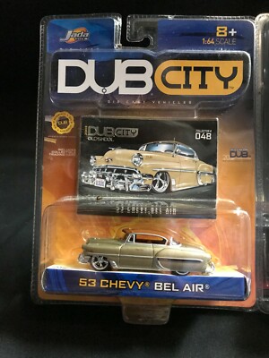 JADA, DUB CITY, 1:64, LOT OF 2 CARS, EACH IS A 1953 CHEVY BEL AIR