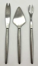 (3) MCM 3pc GOURMET BAR SERVING SET Vintage KALMAR stainless ITALY