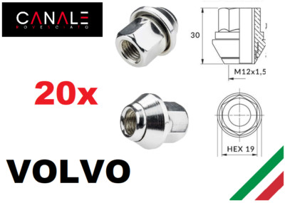 Satz 20 M12X1,5 d28 RADMUTTERN SCHRAUBEN ALUFELGEN VOLVO C30 S40 V50 S90 V90 V40