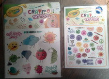 2 NEW packs CRAYOLA temporary tattoos 50 ct I feel craymoji itty bitty tats