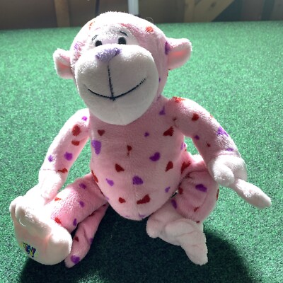 Monkey Love Ganz Webkinz Hearts Plush Valentine Stuffed Animal Toy No Code HM343
