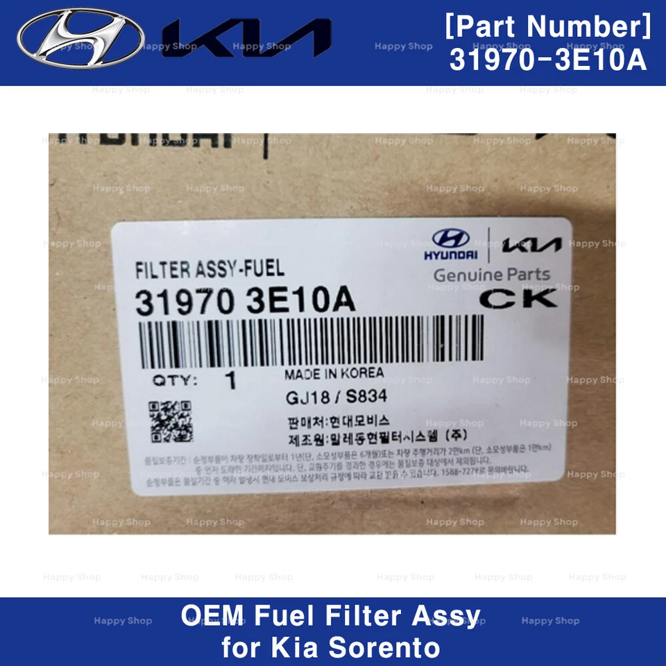 Filtro de combustível original do fabricante 319703E10A conjunto para Kia Sorento 2002-2006 - Imagem 3 de 3