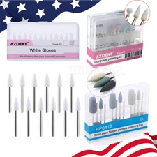Dental Fresas dentales Pulidores Kit de pulido White Stone Flame Aluminio FG/RA