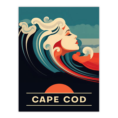 Seaside Calls Cape Cod Beach Massachusetts USA Wandbild Poster Druck Bild