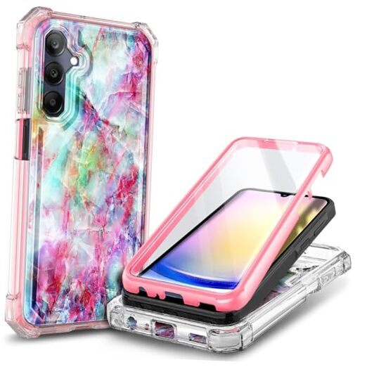 for Samsung Galaxy A35 5G Case, Slim Stylish Full-Body Marble Design Fantasy