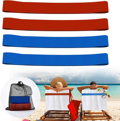 Towel Bands for Beach, Pool & Cruise Chairs, Chair Clips, Holder, Summer, Pins - Picture 8 of 14