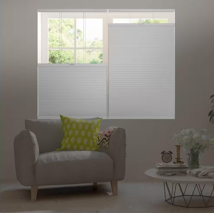 Shadow White Top Down Bottom Up Cordless Blackout Cellular Shade 29"W x 64" L