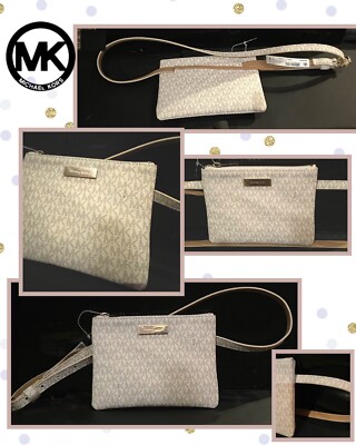 MICHAEL MICHAEL KORS MK Ladies Signature Logo White/Tan Belt  display picture 1