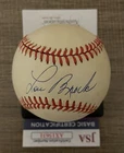 Lou Brock Signed ONL Baseball Autographed St. Louis Cardinals HOF JSA COA