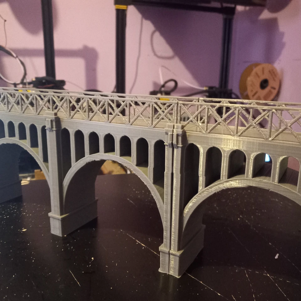 HO Scale Bridge 24-Inch long Viaduct Bridge 3- Inch tall Two Section Bridge - Image 4 of 4