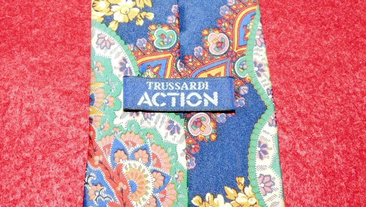 TRUSSARDI СДЕЛАНО В ИТАЛИИ МНОГОЦВЕТНЫЙ ЦВЕТОЧНЫЙ ГАЛСТУК - ГАЛСТУКИ - ДИЗАЙНЕРСКИЕ ГАЛСТУКИ. - Изображение 3 из 3