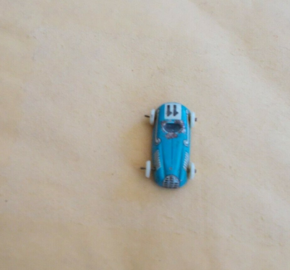 1950's Tin Race Car Blue #11 Made In U.S. Zone Germany