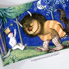 NUMBERED 300 SCREEN PRINT MAURICE SENDAK WHERE THE WILD THINGS ARE ART POSTER