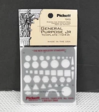 CHARTPAK, INC. 1043I PICKETT TEMPLATE GENERAL PURPOSE JR TF