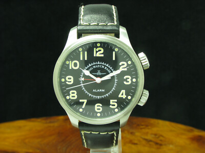 Zeno-Watch Basel Stainless Steel Manual Wind Men's Watch With Alarm / Ref 8591