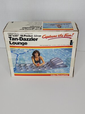 Inflatatable Raft 80s Vintage 1985 Intex Tan Dazzler Lounge Inflatable 18 Pocket Pool Raft ...