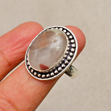 Montana Agate Gemstone 925 Sterling Silver Handmade Jewelry Ring Size 10