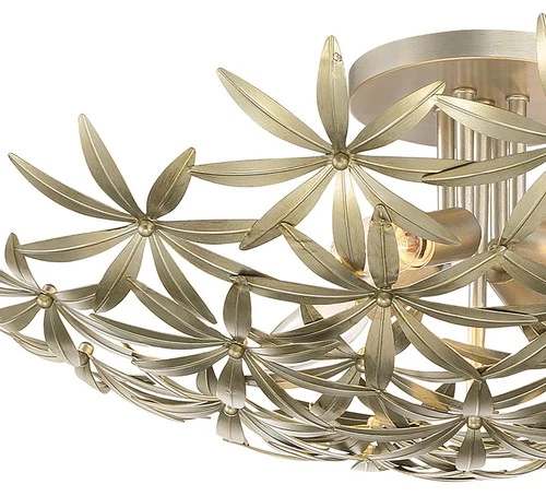 Minka Lavery 2144 Flower Child 4 Light 22"W Flush Mount Ceiling - Ambry Gold - Picture 10 of 11