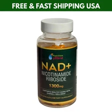 Reus Research NAD+ Nicotinamide Riboside 1300mg W/ Resveratrol 60 Caps USA