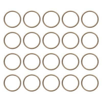 20pcs O Ring Buckles 1-9/16\'' in Galvanized Alloy, for Bronze