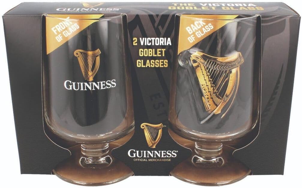 Guinness Victoria Goblet Stem Glasses Twin Pack (sg)