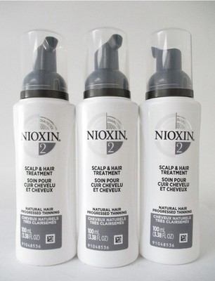 Nioxin System #2 Scalp & Hair Treatment, 3.38 oz unboxed Pack of 3