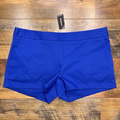 Express Chino Shorts Womens 8 Blue 2.5 Inch Inseam Stretch New