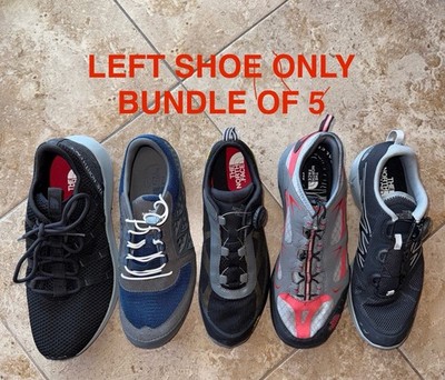 (LEFT SHOE ONLY) SZ 9 THE NORTH FACE HYDROSHOCK  AMPUTEE SAMPLE LOT OF 5