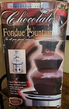 Nostalgia Electrics™ Chocolate Fondue Fountain CFF900 Stainless Steel 
