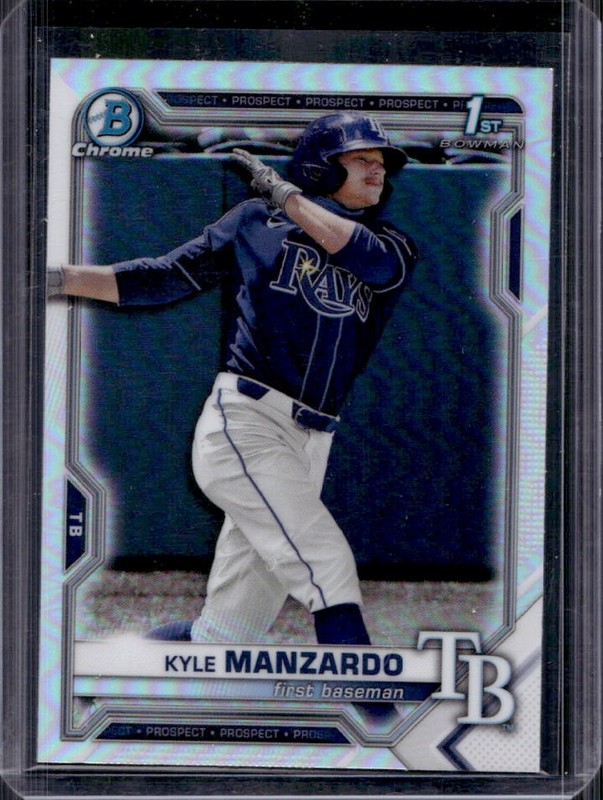 2021 Bowman Draft Kyle Manzardo Chrome 1st Prospect Refractor #BDC-191 Rays