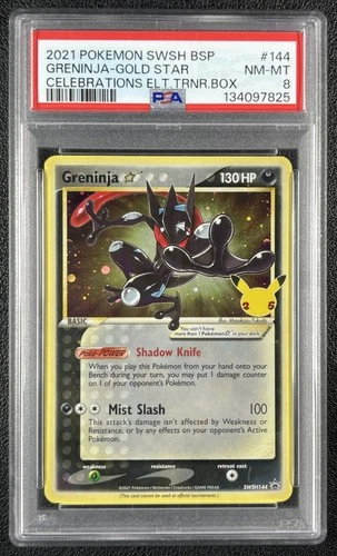 GRENINJA PSA 8 2021 POKEMON SWSH BLACK STAR PROMOS #SWSH144 GOLD STAR 7825